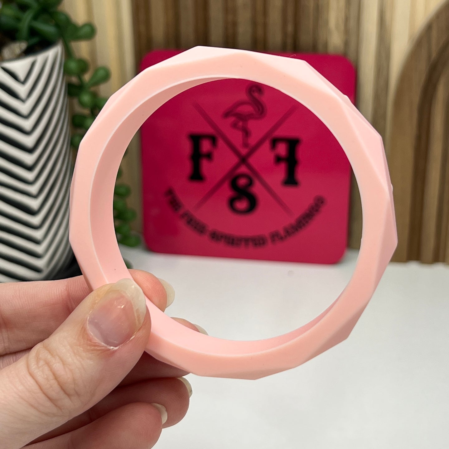 Pink Faceted Chewie Bracelet